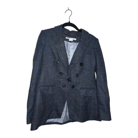 VERONICA BEARD Yareli Gray Wool Houndstooth Blazer Dickey Jacket Size 00 - Picture 12 of 15